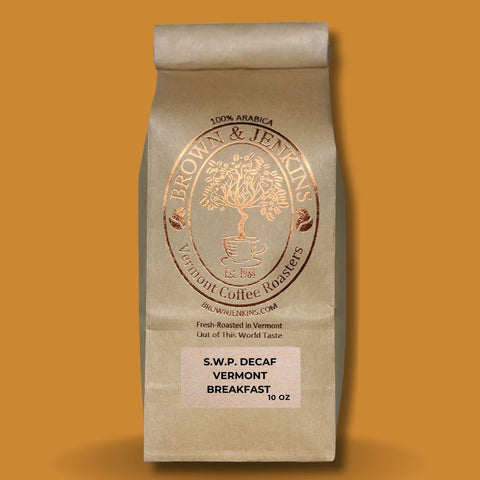 S.W.P. Decaf Vermont Breakfast Blend Coffee - 10 oz Bag